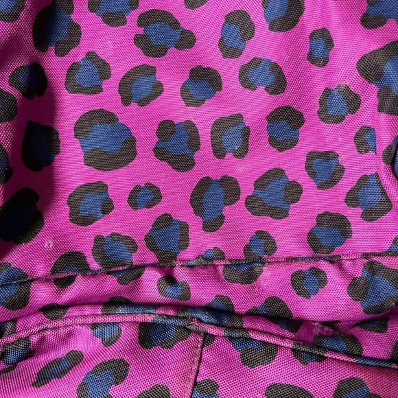 Vera Bradley Magenta Leopard Animal Print Nylon Multi Pocket Backpack - Picture 2 of 8